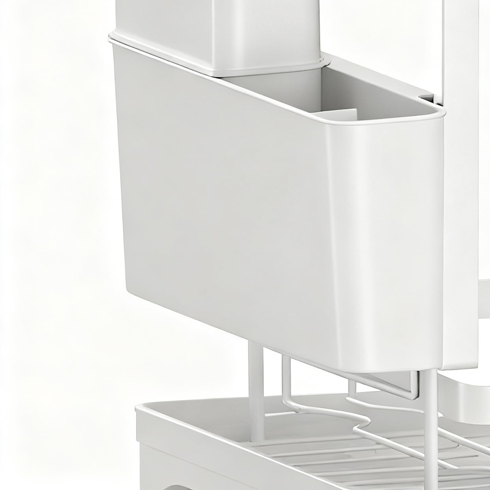 de 2 niveles, ahorro de espacio con soporte para utensilios, escurridor para encimera de cocina, para tazas, cubiertos, bandeja, platos, organización, fregadero, encimera, hogar, hogar