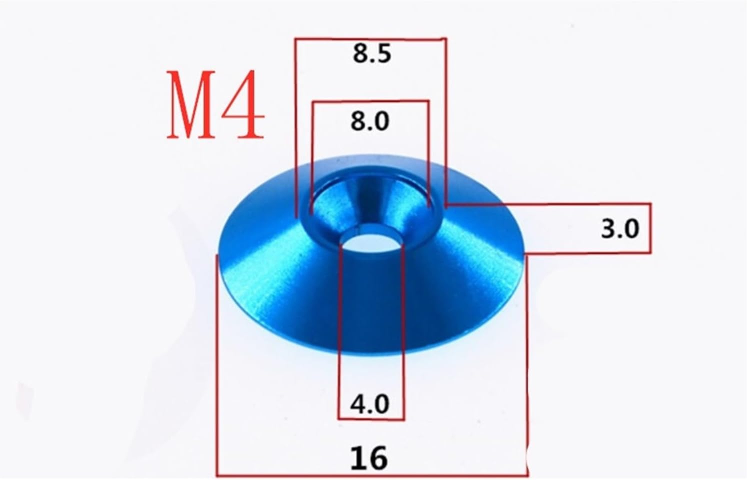 Cup Washer，Metal washers， 5-10pcs M3 M4 M5 M6 M8 Aluminum Colourful Countersunk Umbrella Flat Head Screw Concave Conical Decorative Groove Washer(Pink,M8 5pcs)