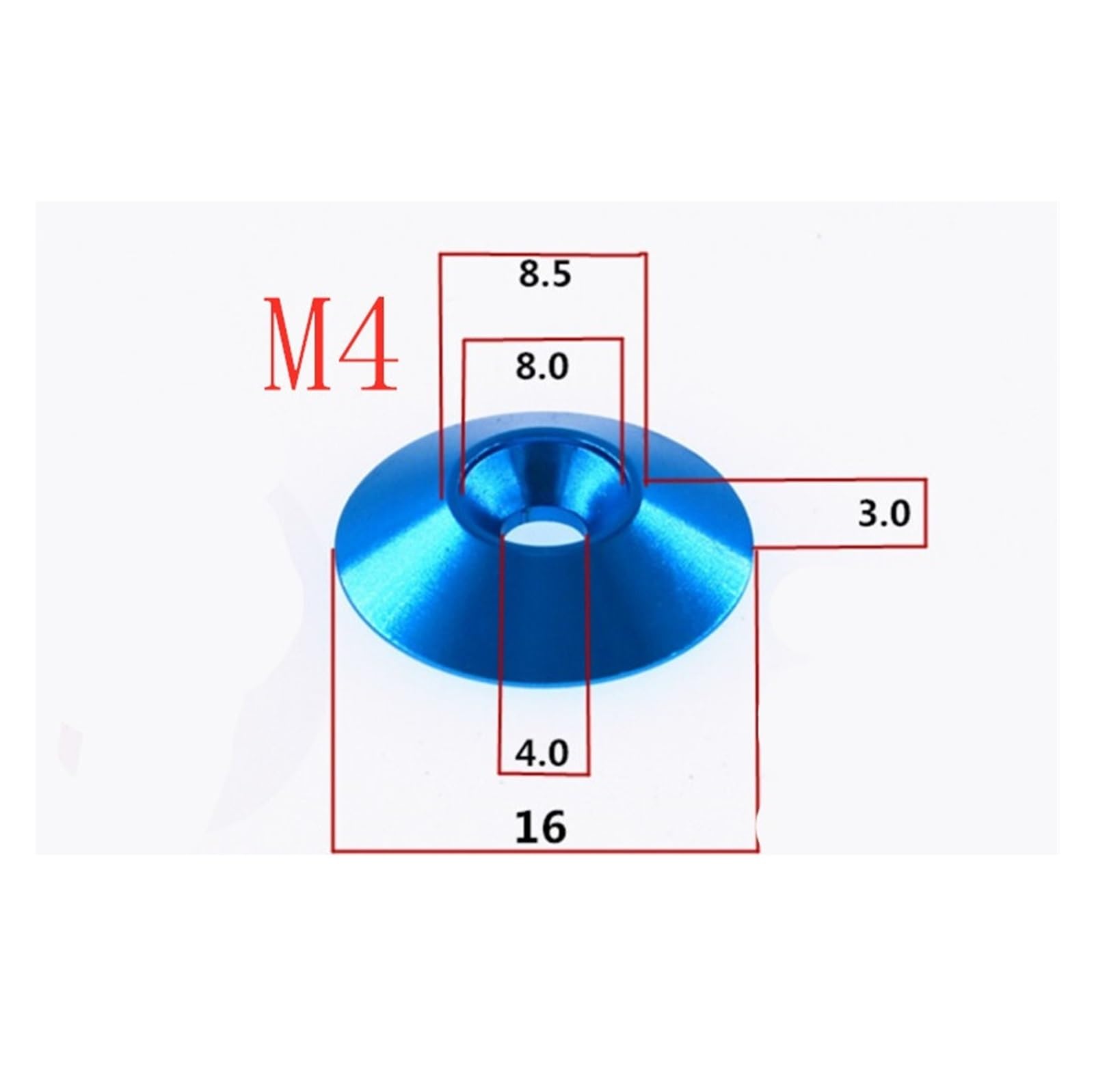 Rondelle in metallo, rondelle, rondelle in acciaio inossidabile, rondelle a tazza, 5-10 pezzi M3 M4 M5 M6 M8 Alluminio colorato svasato ombrello vite a testa piatta rondella conica concava scanalata d