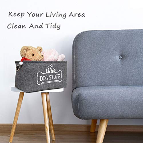Vumdua Dog Toy Box, Dog Toy Storage Bin with Metal Handles - Collapsible Pet Supplies Storage Basket, Perfect for… - Image 5