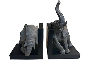 Comfy Hour Elephant Collection Book Ends: Decorative and Functional Art for Your Home