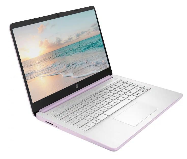 Image of HP 14 inch Business Laptop Computer with 1-Year Office 365, Intel Quad-Core N150 Processor, 4GB RAM 384GB Storage (128GB UFS+256GB SD Card), Windows 11 Home, PLUSERA Earphones, Honey Lavender