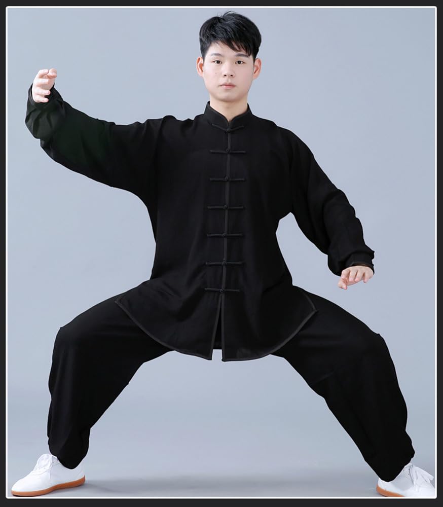 Unisex Tai Chi Sciolto Abbigliamento per l'Uomo Uniforme Abito A Due Pezzi Sottile e Traspirante