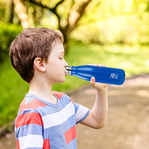 Image of BOGI 17oz Insulated Water Bottle Double Wall Vacuum Stainless Steel Water Bottles, Leak Proof Metal Sports Water Bottle Keeps Drink Hot and Cold - Perfect for Outdoor Sports Camping Biking (Purple)
