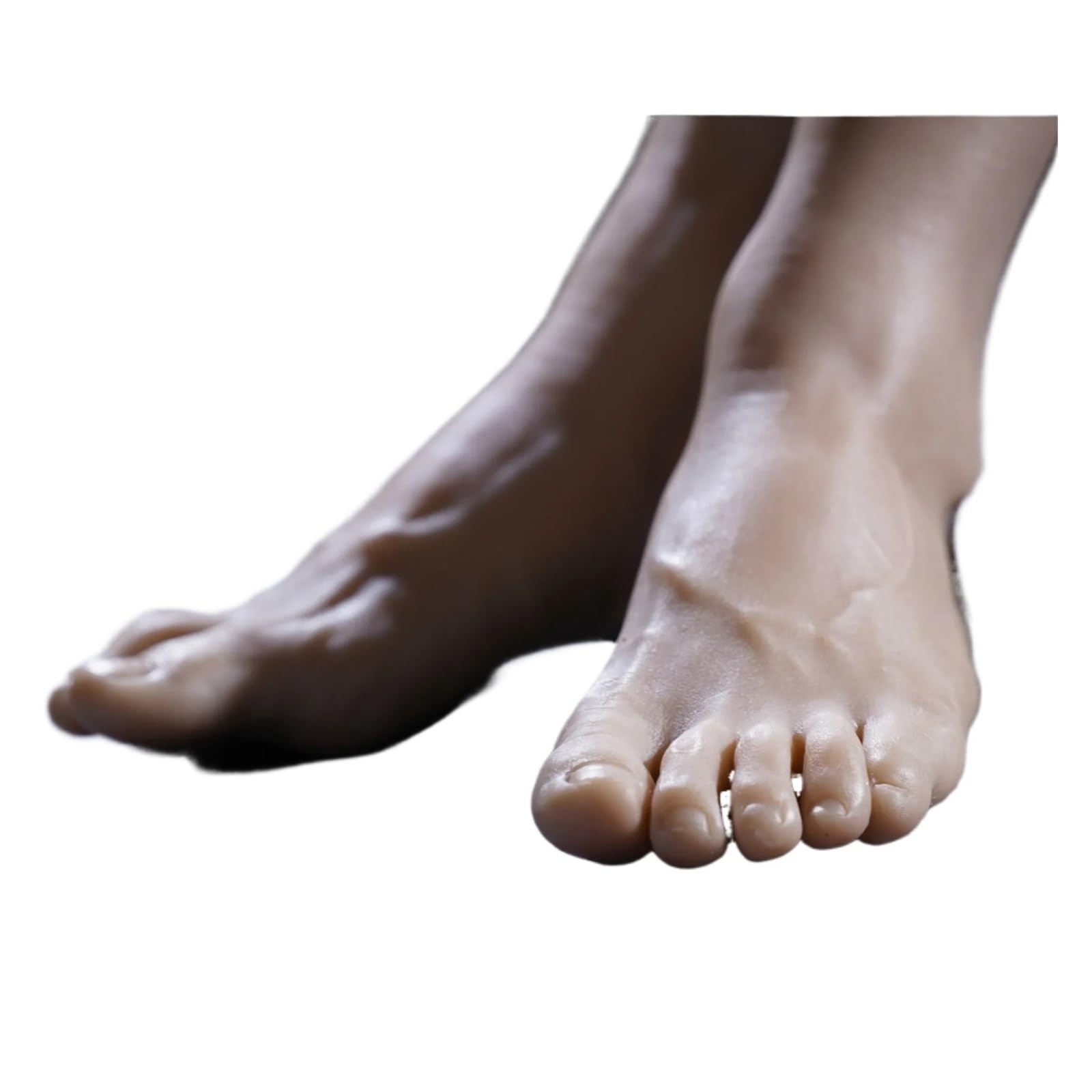 Fałszywy męski Model stopy manekin stopa do zdobienia paznokci Manicure praktyka stopy skarpety wyświetlacz palce kości guma miękka 1:1 realistyczna TPE4401(Skin Toes No Bone,Left foot)