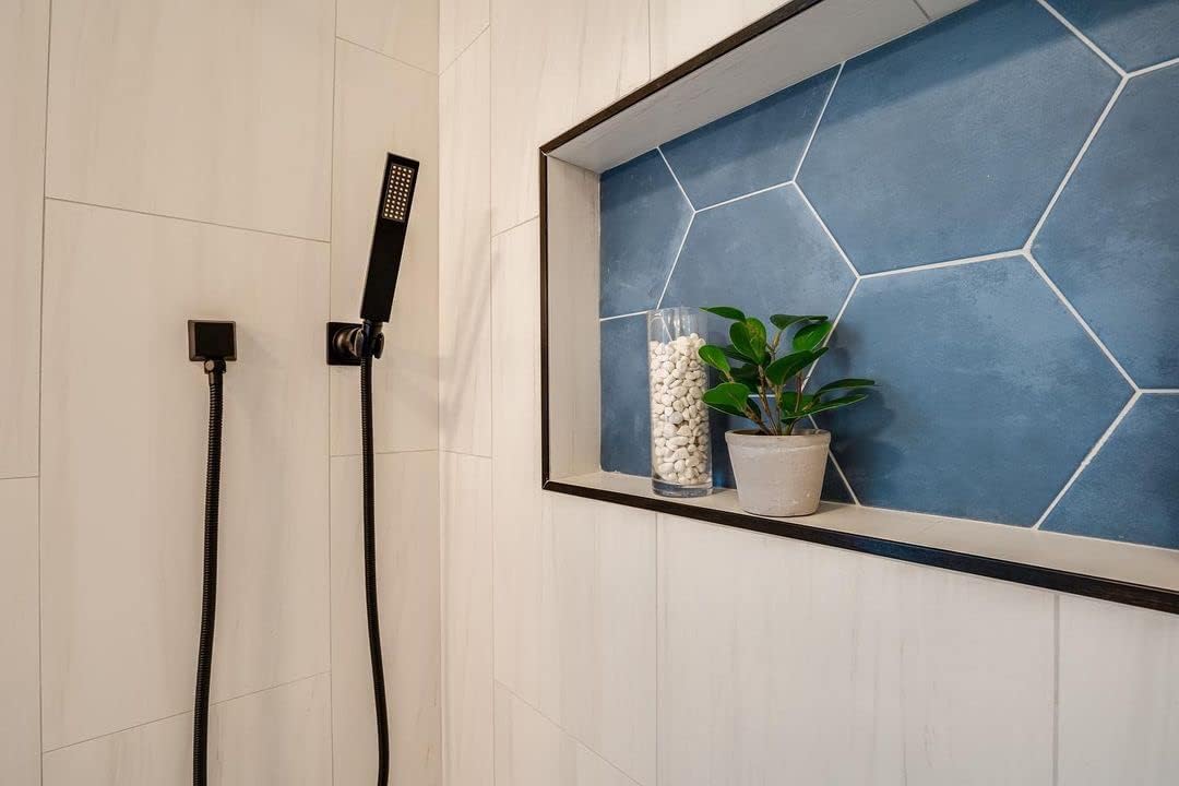 Square Wall Elbow for Hand Held Shower, Matte Bla