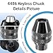 4-Pack 4486 Quick Change Keyless Drill Chuck for Dremel Rotary Tools – 1/32” to 1/8” All-Metal 3-Jaw Chuck Adapter, Compatible with Dremel 395 3000 4000 4300 8220 3000 7300 Multipro