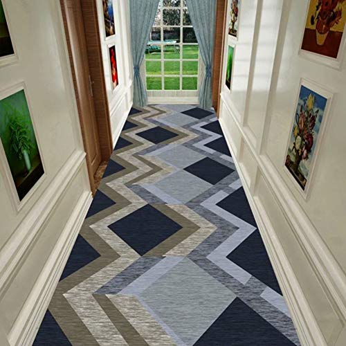 Tapis de passage d'allée haut de gamme géométrique personnalisable