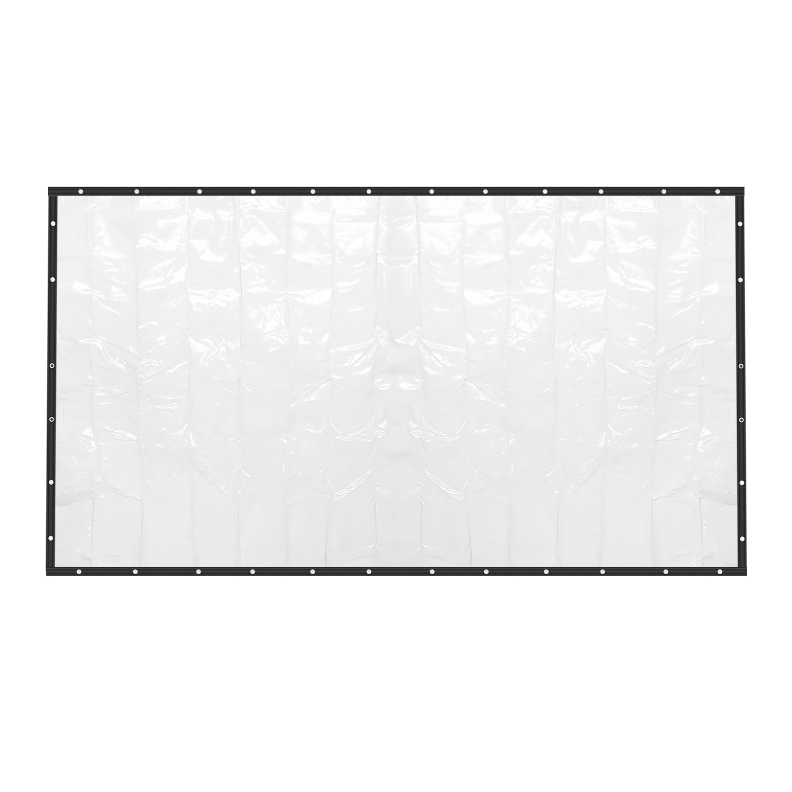 PROYONGOO 8×16ft Clear Tarps Heavy Duty Waterproof, 0.5mm Thickness Clear Outdoor Curtains, Pergola Cover Outdoor Vinyl Curtains for Patio Waterproof for Porch Screens Deck Covers Patio Enclosures