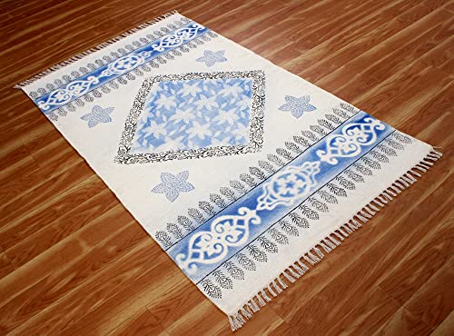 Tapis en coton fait main Boho Kilim durable chic pour salon