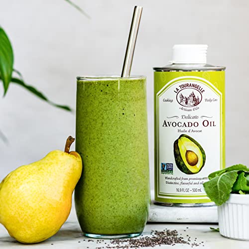 Image of La Tourangelle, Avocado Oil, Refined High Smoke Point Great for High Heat Cooking, Frying, Cast Iron Seasoning, Handcrafted from Premium Avocados, 169 Fl Oz