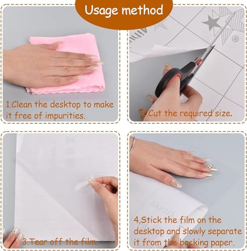 Image of HOME13 Kitchen Vinyl Film Self Adhesive Removable and Decorative Vinyl Wallpaper for Kitchen Countertop Cabinets Table, 2 Ft x 4 Ft with 2pcs