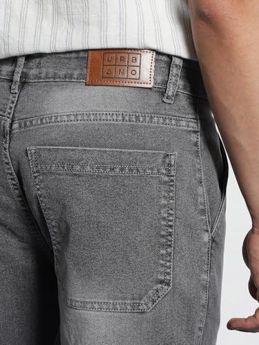 Image of Urbano Fashion Men's Regular Fit Washed Cargo Jeans with 6 Pockets Stretchable