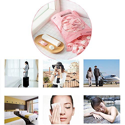 Serviette visage compressée jetable x100 | Format portable et léger pour voyage