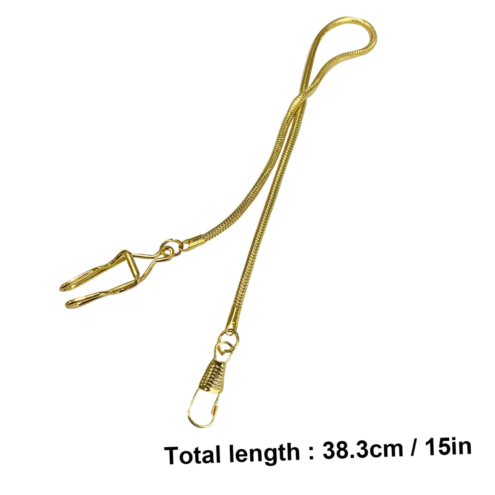Veemoon Metal Pocket Watch Chain One Piece Vintage Chain Clip for Jeans Belt Purse Wallet