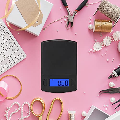 Ikasus Mini Digital Pocket Scale Weigh Gram Scale Electronic Digital Food Kitchen Scale Portable Digital Pocket Scale Lcd Display High Precision Jewelry Scale Portable Electronic Balance 500G/0.1G #TOP3