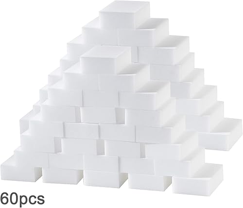 Miniatura 1 de 50 piezas + 10 piezas  60 unidades, esponja de melamina, 150 piezas de borrador de esponja mágica, esponja de espuma de melamina a granel, no se cae