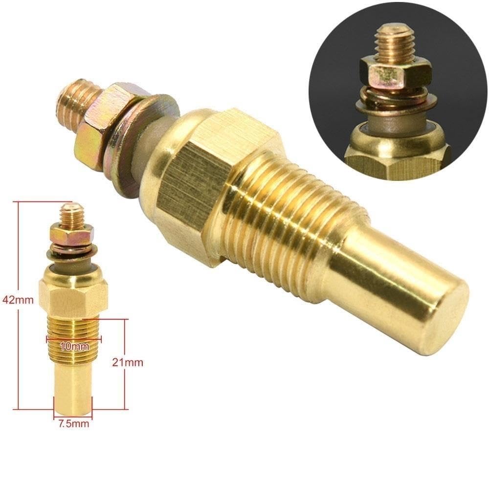 Sensor de nivel de aceite Medidor temperatura aceite para coche carreras 12V y medidor temperatura agua 1/8 NPT Universal Indicador nivel aceite motor