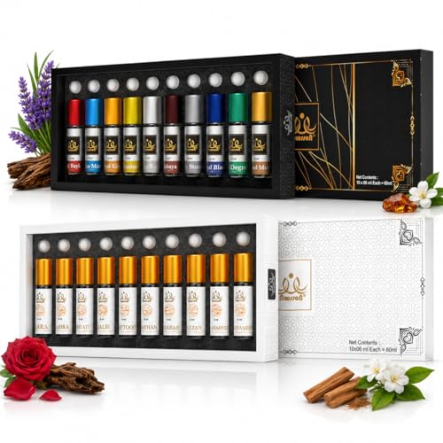 Image of Luxury Attar Combo Set - Ibadat & Classic Apparel Perfume Oil | Long Lasting & Alcohol-Free Roll-On Scent for Men and Women | Premium Gift Pack of 2 (Sizes) | Non Alcoholic Concentrated Perfume Oil for Daily Wear & Namaz