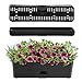 5 Pack Window Boxes Planters 16 Inches Rectangular Planter Herb Planter Boxes Large Plastic Flower Pots Rectangle Black Planter Outdoor and Indoor Succulent Window Sill Planter Self Watering Pots