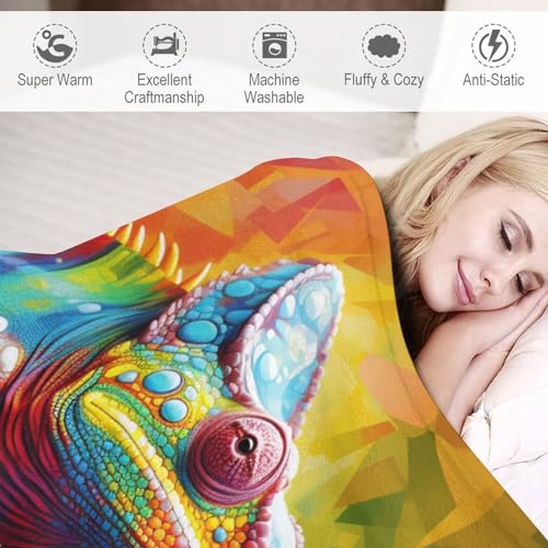 Manta de franela premium Chameleon de 140 x 180 cm 6