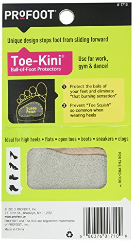 PROFOOT Toe-Kini, Ball of Foot Protectors, (Pack of 2), Pads Metatarsal and Separates Toes for Greater Comfort When Walking, Great for High Heels, Relief from Burning Pain in the Forefoot - Thumbnail 2