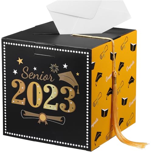 PRETYZOOM Graduation Card Box 2024 Congrats Grad Card Box 2024 Graduation Holder Containers Paper for Party Supplies