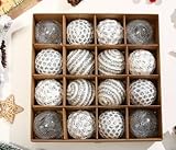 FEMONGY Set mit 12 6cm Weihnachtskugeln, Weihnachtskugeln groß, Geeignet für den Christbaumschmuck...