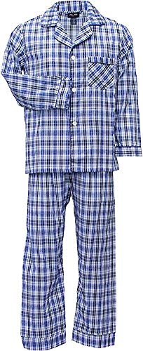 Big and Tall Broadcloth Fancy Long Sleeve Pajamas to 8X in Assorted Prints - Main Image