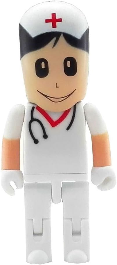 Cartoon Doctor Nurse USB Flash Drives Memory Stick Thumb Pen Drive(white-32g)