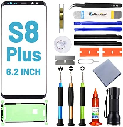 Screen Replacement for Samsung Galaxy S8 Plus,Replacement Screen for Galaxy S8 Plus Series 6.2 inch,Screen Repair Kit with Waterproof Adhesive(NO OLED & Touch Digitizer)
