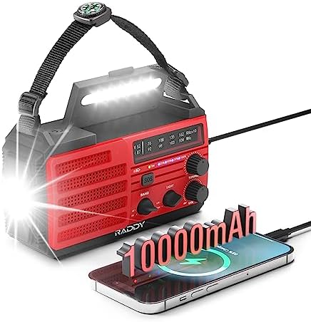 Hurrikan-Radio,Notfall Radio Mit Kurbel, GREEOUS Kurbelradio Mit