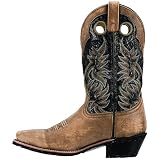 Laredo Mens Stillwater Square Toe Dress Boots Mid Calf - Beige,Black - Size 10.5 D