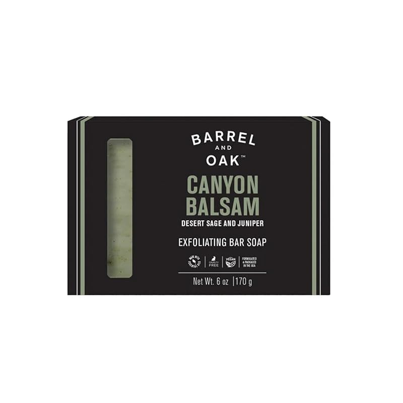 Barrel & Oak Sabonete em Barra Esfoliante com Manteiga de Karité Canyon Balsam, 159 g