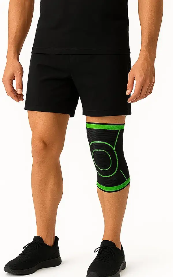 Joelheira Compressão Ortopédica Tensor Alívio Dor Artrose Tendinite. Suporte Patelar 360° Profissional p/Corrida Academia Pós-Treino