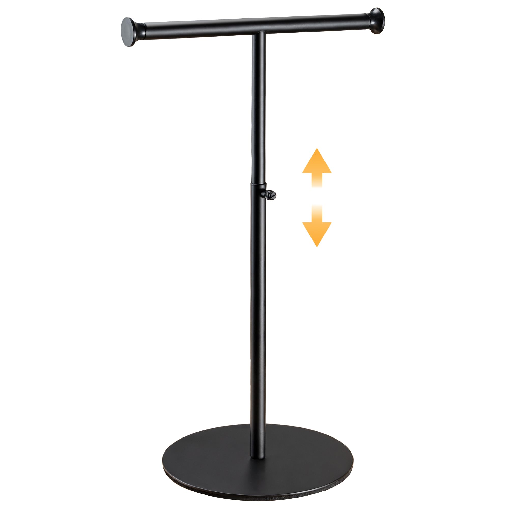 niffgaff T Bar Purse Display Stand Handbag Rack, Adjustable Height Black Tabletop Hook Hanging Jewelry Stands for Necklaces Organizer, Stainless Steel Handbag Holder Home Store Boutique