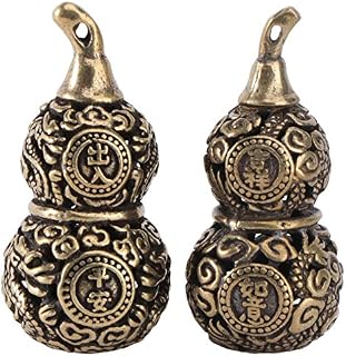 BESPORTBLE 2pcs Feng Shui Calabash Wu Lou Keychain Charm for Longevity Travel Safely Wealth Prosperity Success Gourd Pendant