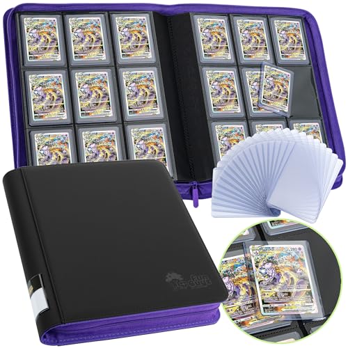 FunGuys Toploader Binder, Trading Card Binder Storage, 252 9 Pocket Top Loader Binder, Collection Album for Yugioh, MTG, TCG, Card Folders for Trading Cards