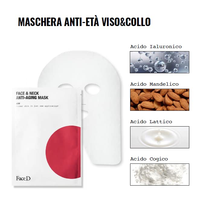 FaceD 3-LURONICS anti-wrinkle face&neck mask, bianco - Image 4