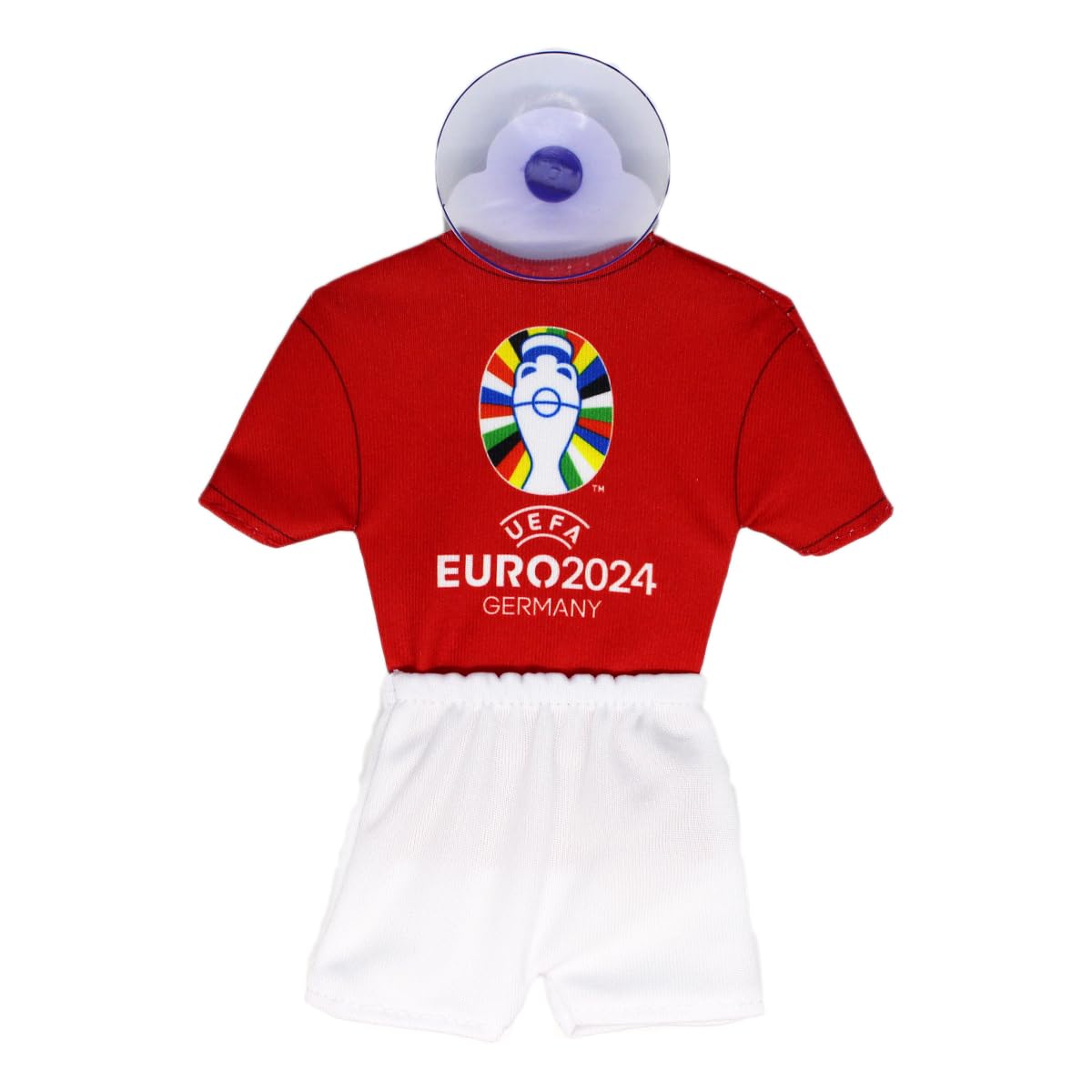 UEFA Euro 2024 Mini Kit/Mini Jersey 17 x 14 cm with Suction Cup, Football Fan Item, European Championship - Image 2