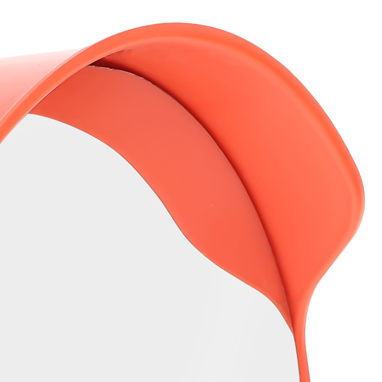 Miroir Convexe Orange 30cm en Plastique et Métal pour Surveillance Complète Extérieur Angles de Route Résistant aux Températures Extrêmes