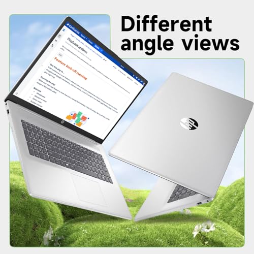 Image of HP 17 Laptop for Business & Study, Intel 8-Core i3 Processor, 17.3 inch Anti-Glare Display, 16GB RAM, 512GB SSD, Windows 11 Pro, AI Copilot, Numeric Keypad, Up to 9 Hours, Fast Charge Kit