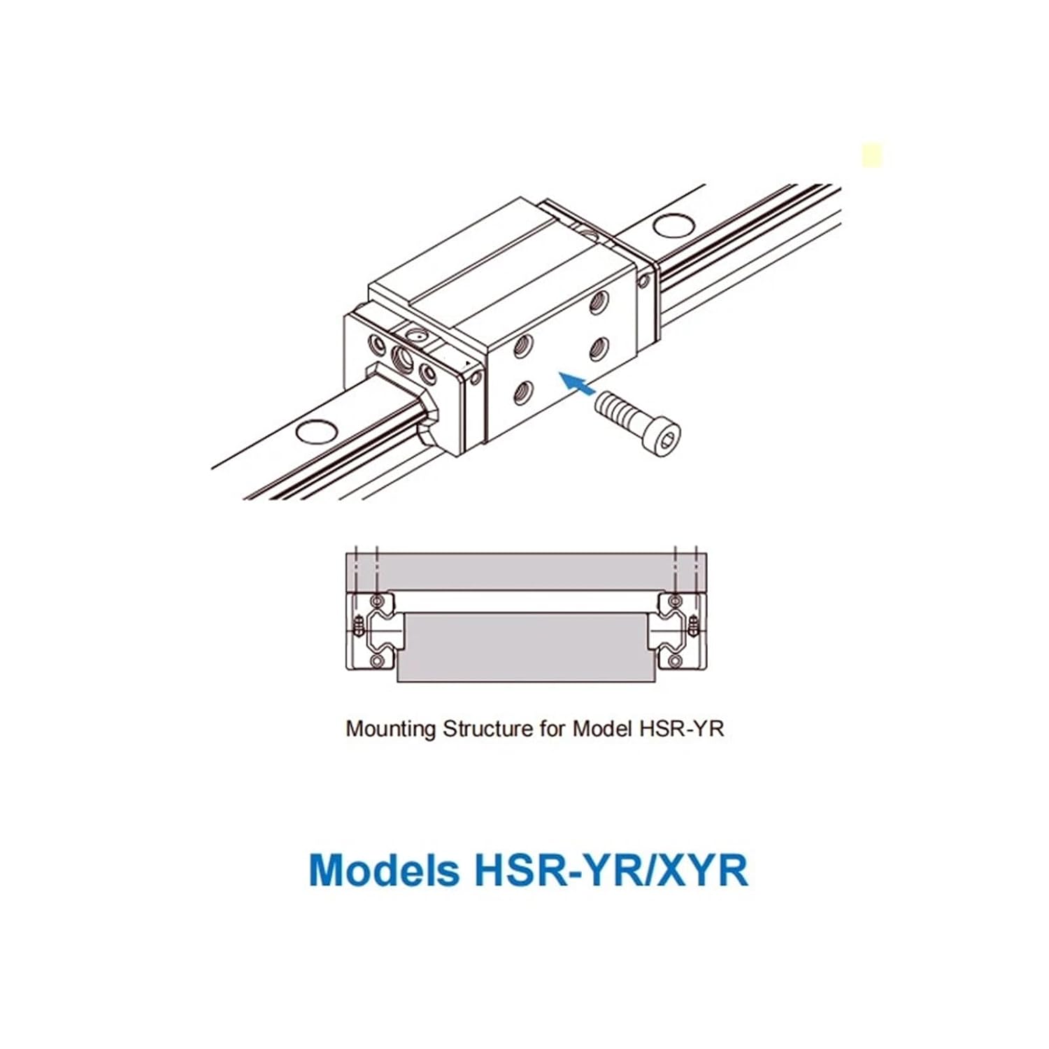 HSR45YR Linear Guide Rail Slider HSR45YR1UU HSR45YRISS HSR45YR1QZKKHH Block 1Pcs