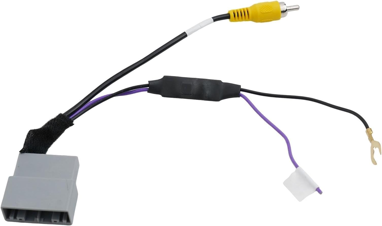 – Car Reverse Camera Retention Adapter Cable, 24-Pin Harness for Honda Models Reversing Power and Control Line Direct Fit Installation Black DC12V