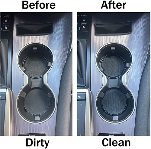 Justtop Car Cup Holder Coaster, Pvc Car Coaster, 4 Pack Universal Auto Anti Slip Cup Holder Insert Coaster, Car Interior Accessories - Black #TOP5