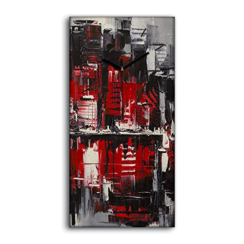 Horloge sur Toile sans Tic-Tac Tableau Art Moderne 30x60cm