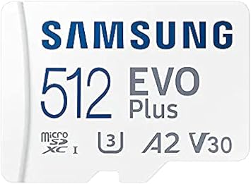 Samsung Evo Plus microSD SDXC U3 Class 10 A2 Memory Card 130MB/s with SD Adapter 2021 512GB