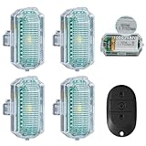 LIGBT 1000mAh Wireless Led Strobe Light with Remote Control Led Anti Collision Lights 7 Colors Drone Strobe Light Rechargeable Flashing Lights for Car Trucks Motorcycle Bike 4PCS