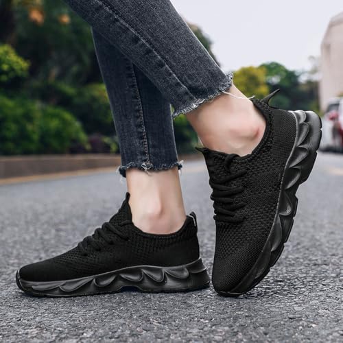 Image of Womens Walking Shoes Slip on Running Tennis Sneakers Non Slip Workout Athletic Gym Sports Breathable Mesh Lightweight Comfortable Fashion Casual Soft Sole