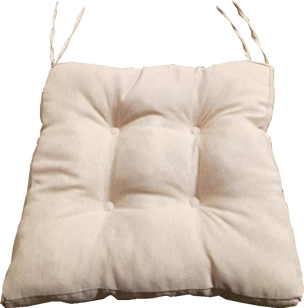 Genérico Cojines para Silla, Acolchados, Relleno de Algodón 5cm, Cómodos y BIandos, Ideal para la Decoración de Cocina y Salón, Comedor y jardín. Fabricados en España (45 x 45 cm, Beige, 6)